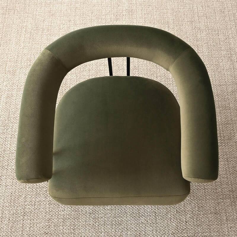 30" Wide Upholstered Velvet Accent Chair