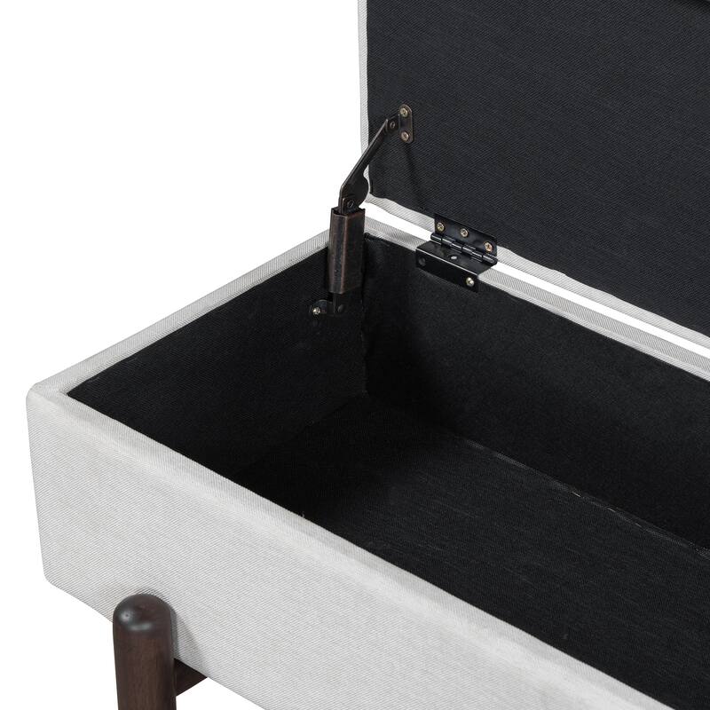 Farmhouse Storage Bench Shoe Rack Bench with Hidden Compartment