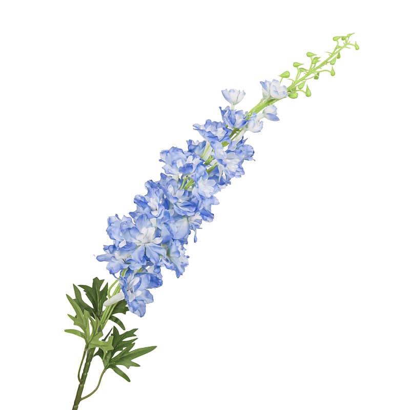 Set of 3 Blue Artificial Delphinium Flower Stem Spray 49in - 49" L x 5" W x 5" DP