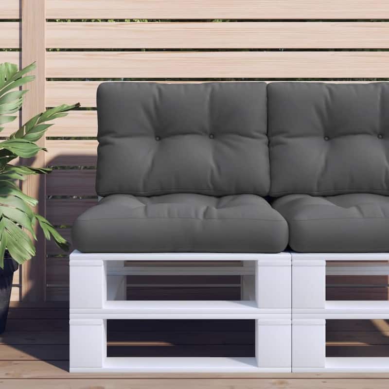 vidaXL Pallet Cushions 2 pcs Anthracite Fabric - 19.7" x 19.7" x 4.7"
