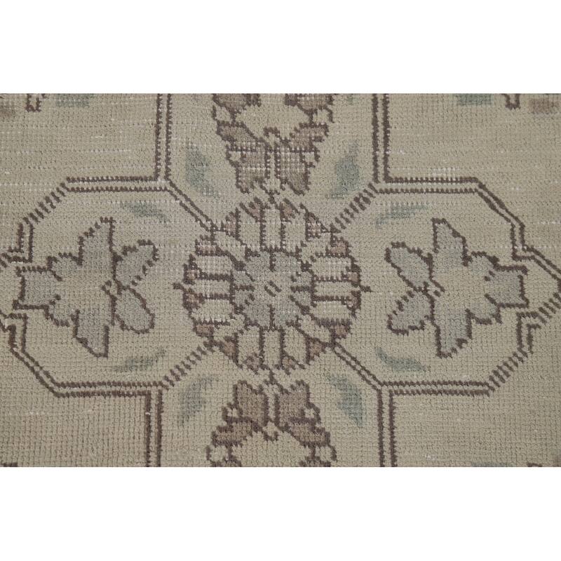 Distressed Tabriz Vintage Persian Rug Hand-Knotted Bedroom Wool Carpet - 7'11" x 11'0"