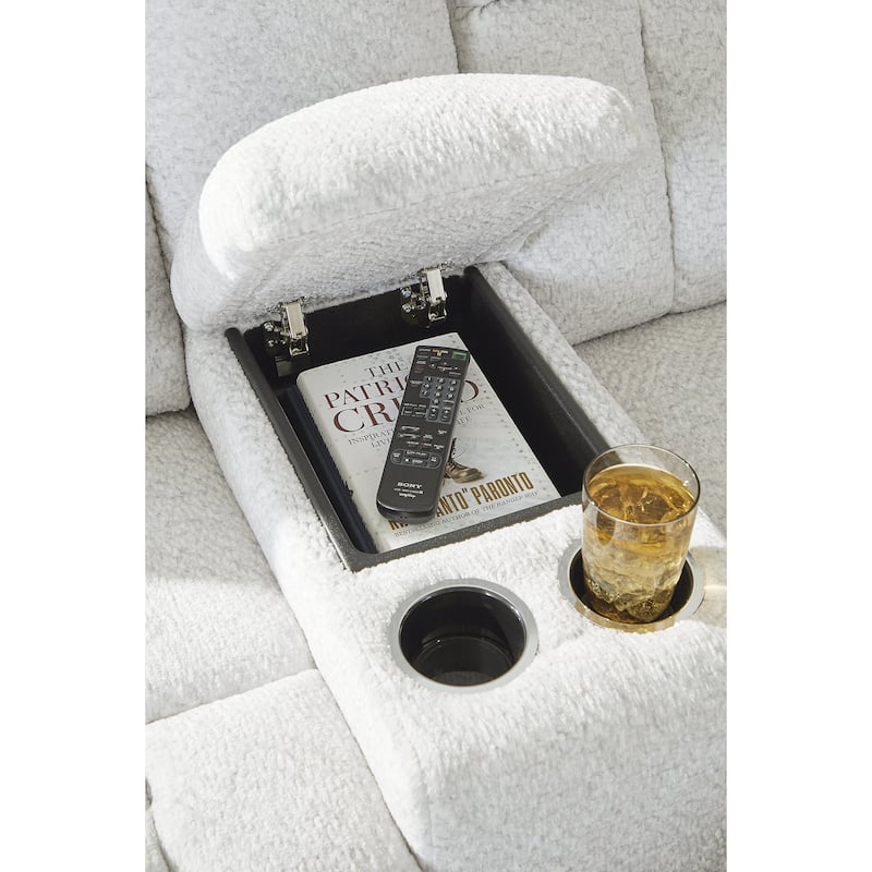 Signature Design by Ashley Frohn Double Reclining Loveseat with Console - 80"W x 40"D x 42"H
