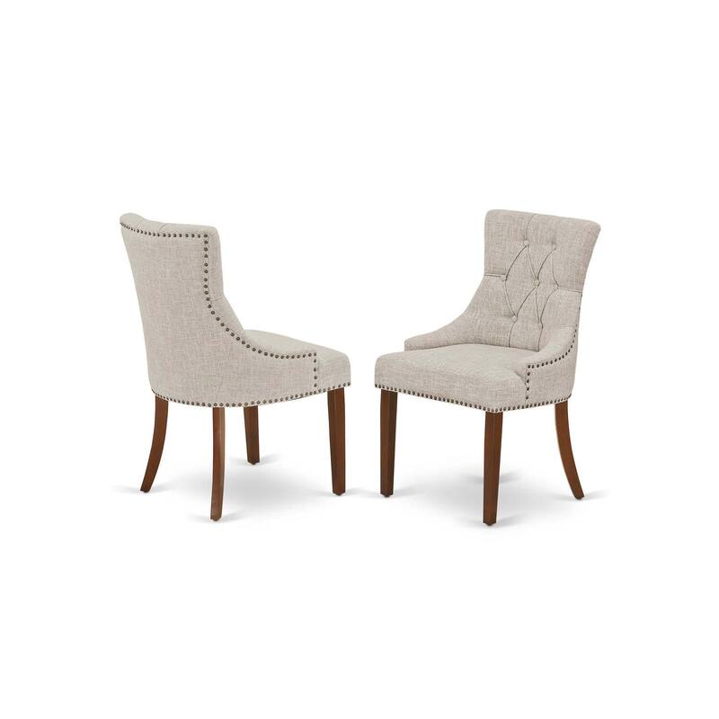 HomeStock 5-Pc Mahogany Finish Solid Wood Top - Dining Room Set - Seats 4