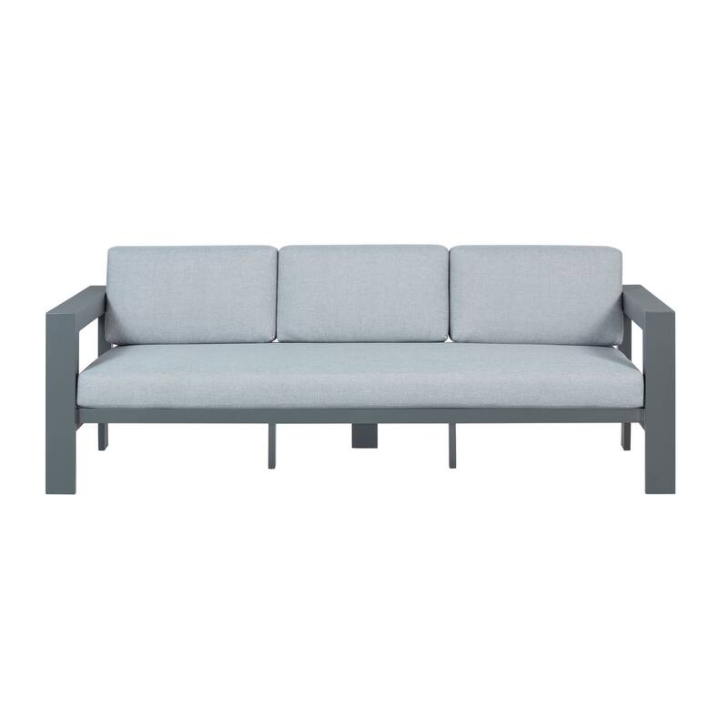 Sardinia Aluminum Frame Outdoor 84" Sofa - Grey