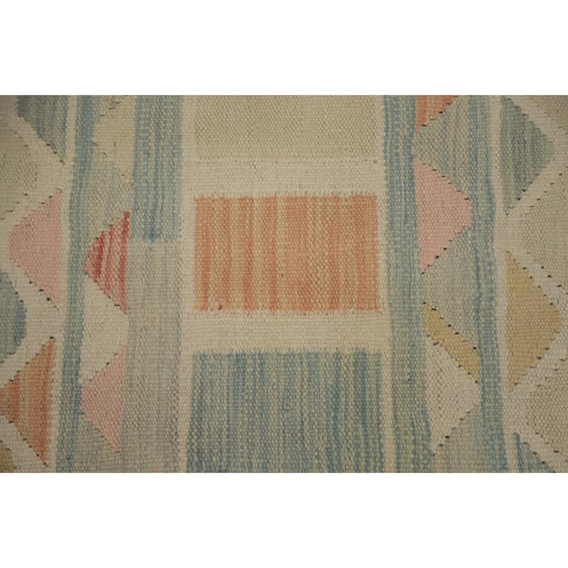 Hand Woven Oriental 100% Wool Carpet Southwestern Tribal Multi-Colored Kilim Area Rug - 5' 8'' X 4' 0''