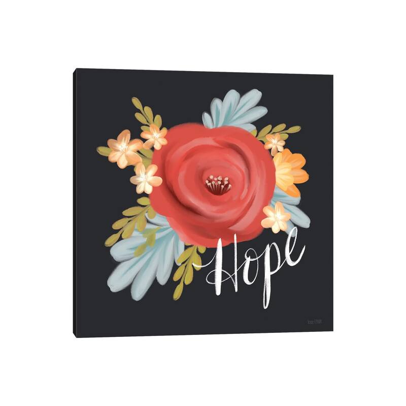 iCanvas "Hope Floral" by House Fenway Canvas Print