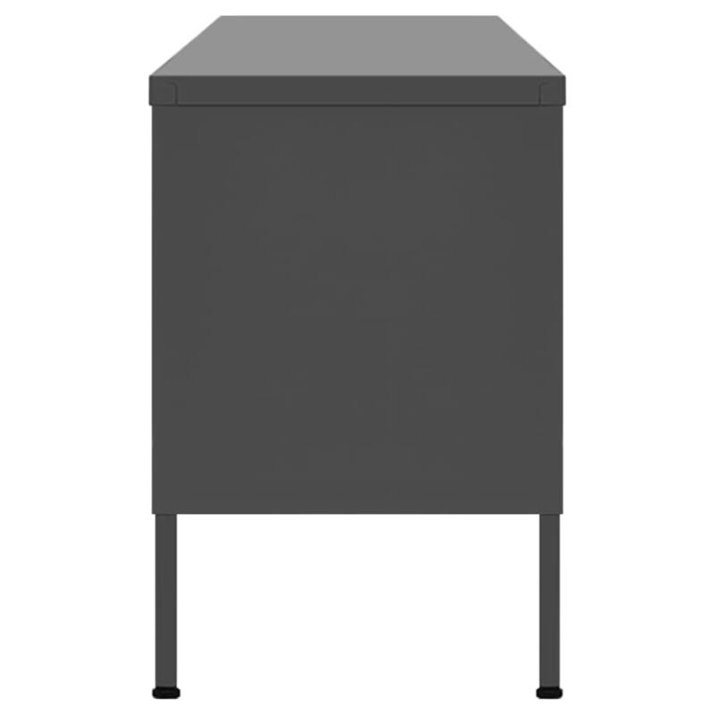 vidaXL TV Stand TV Unit Sideboard Home TV Console Media Unit Cupboard Steel - 41.3" x 13.8" x 19.7"