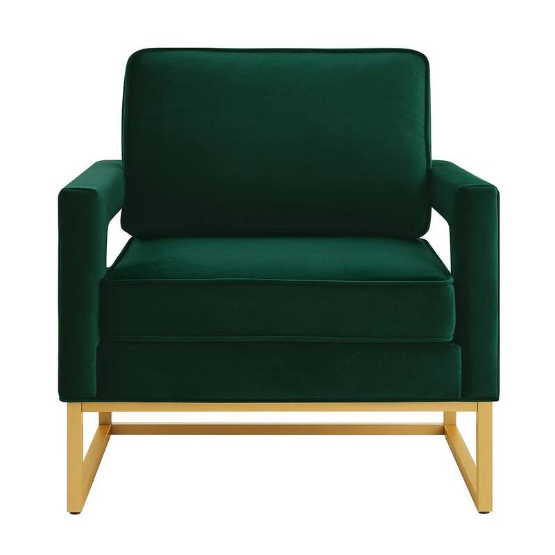 Accent Arm Chair with Gold Base