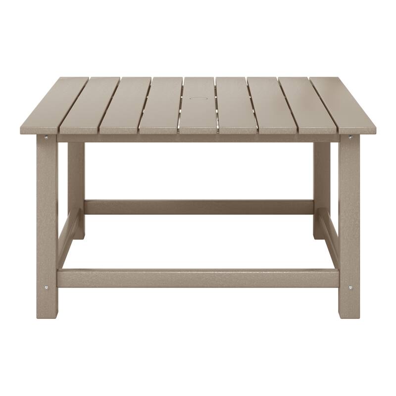 Altura Outdoor 5-Piece Adirondack Chair With Square Coffee Table Conversation Set