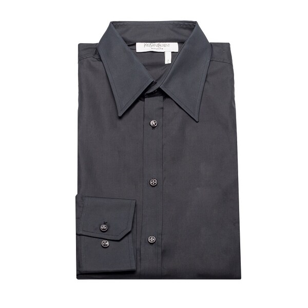 Shop Yves Saint Laurent Men S Cotton Point Collar Dress Shirt
