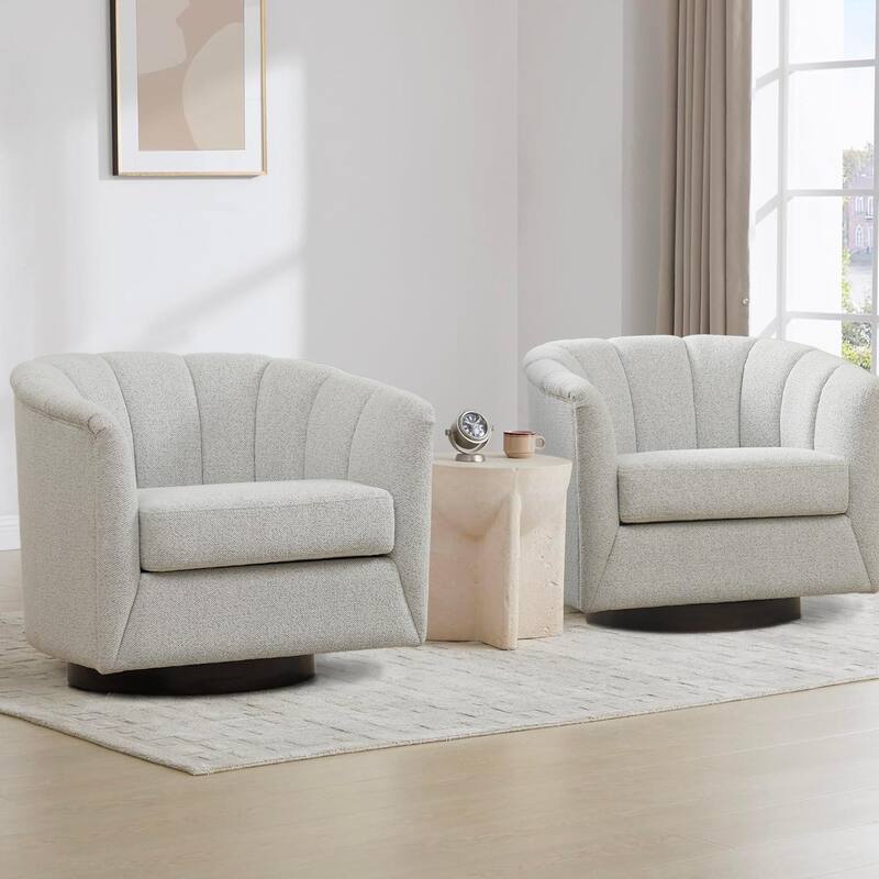 Fabric 360°Swivel Accent Chair