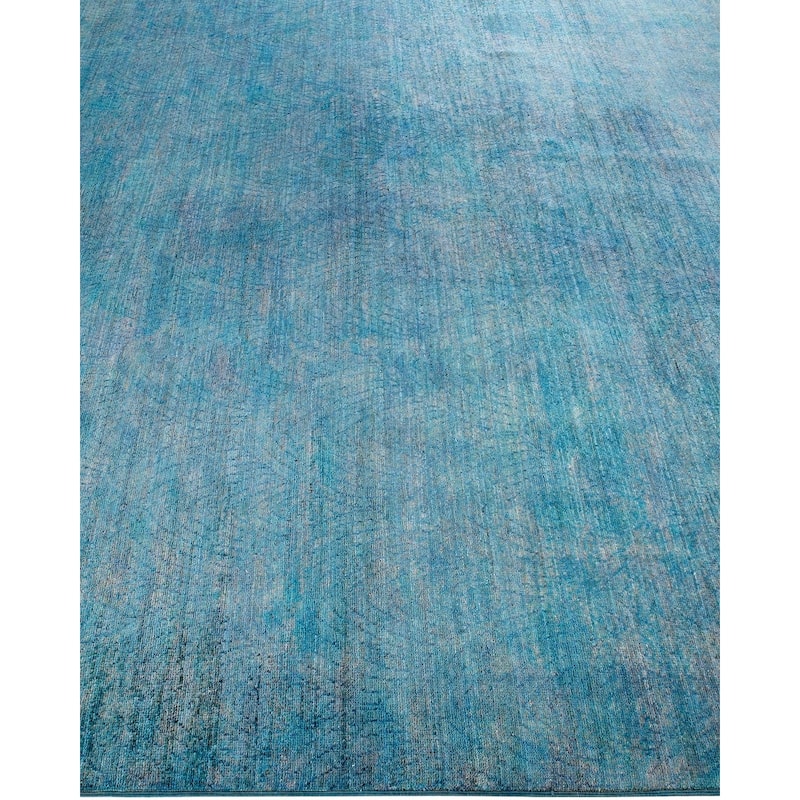 Vibrance, One-of-a-Kind Hand-Knotted Area Rug - Blue, 8' 0" x 10' 3" - 8' 0" x 10' 3"