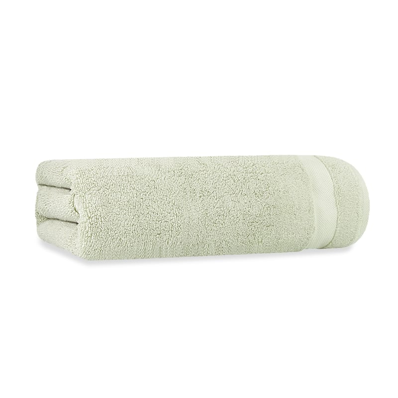 Delara Organic Cotton Luxuriously Plush Bath Towel, GOTS & OEKO-TEX Certified, 650 GSM Long Staple, Quick Dry & Ultra-Absorbent - Green Tint