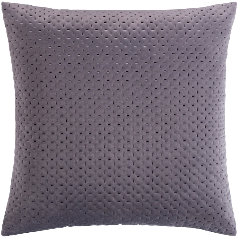 The Curated Nomad Sawyer Velvet Stitched 22-inch Throw Pillow with Poly or Down Fill