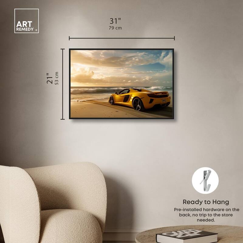 Beach Sports Car Canvas by Art Remedy