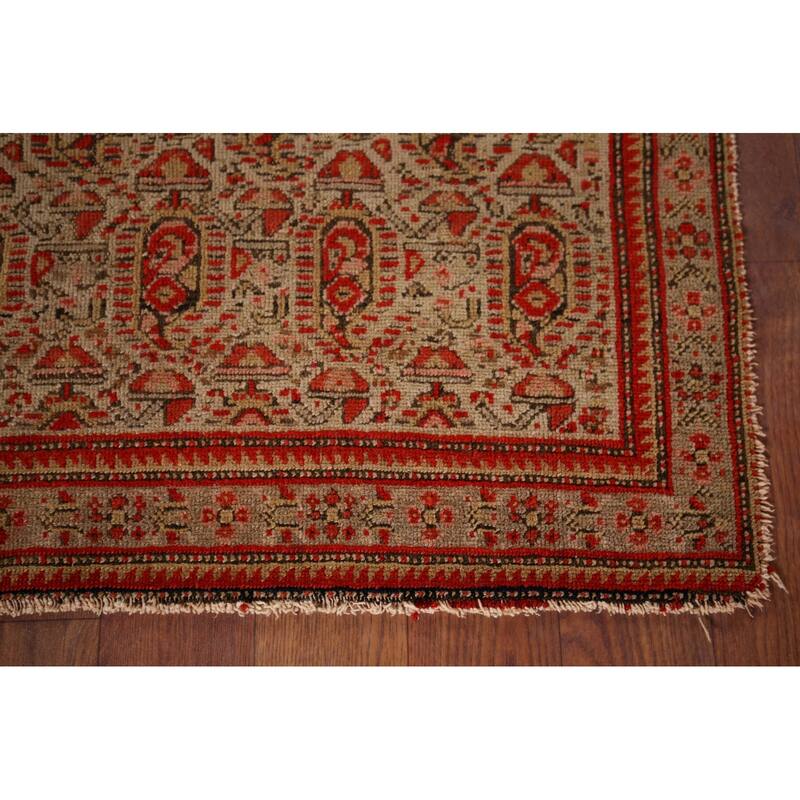 Pre-1900 Antique Senneh Vegetable Dye Foyer Wool Carpet - 1'10" x 2'11"