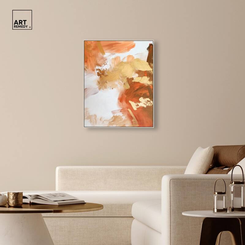 Golden Bronze Ripple II Canvas by Art Remedy
