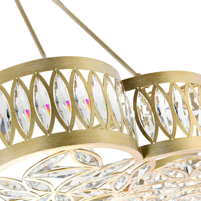 Nova 8 Light Chandelier With Champagne Finish