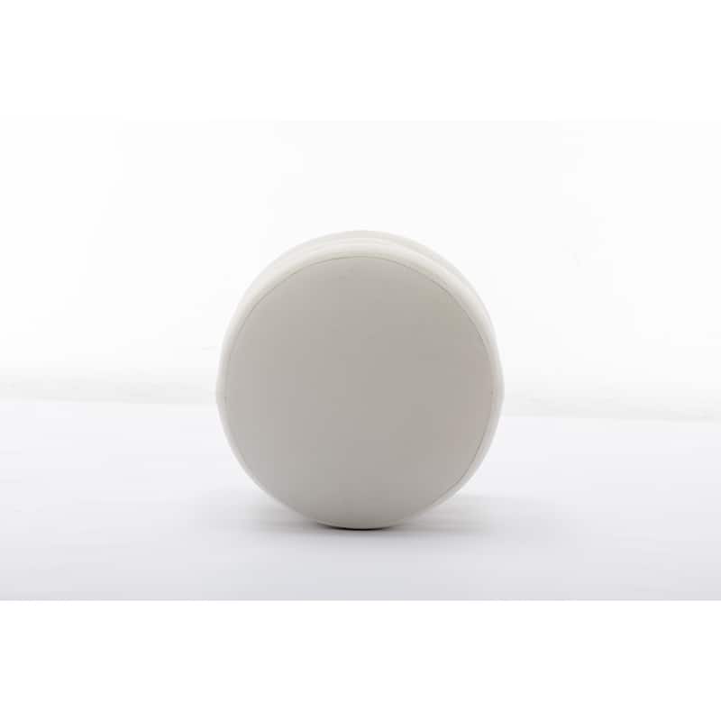 Velvet Round Ottoman Footrest Stool