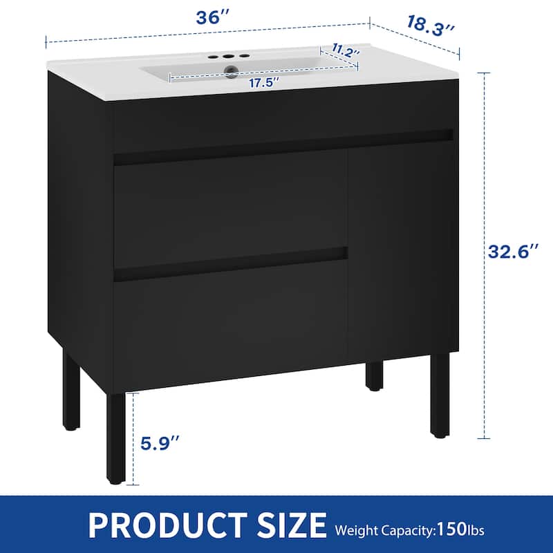 Moasis Bathroom Vanity with Sink Combo Bathroom Cabinet