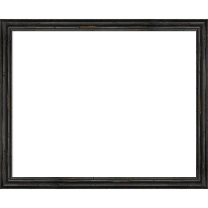 Amanti Art Rustic Pine Black Narrow Framed Dry Erase Magnetic Board
