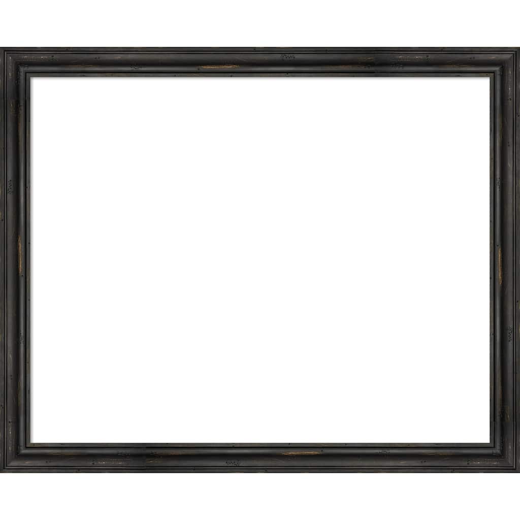 Amanti Art Rustic Pine Black Narrow Framed Dry Erase Magnetic Board