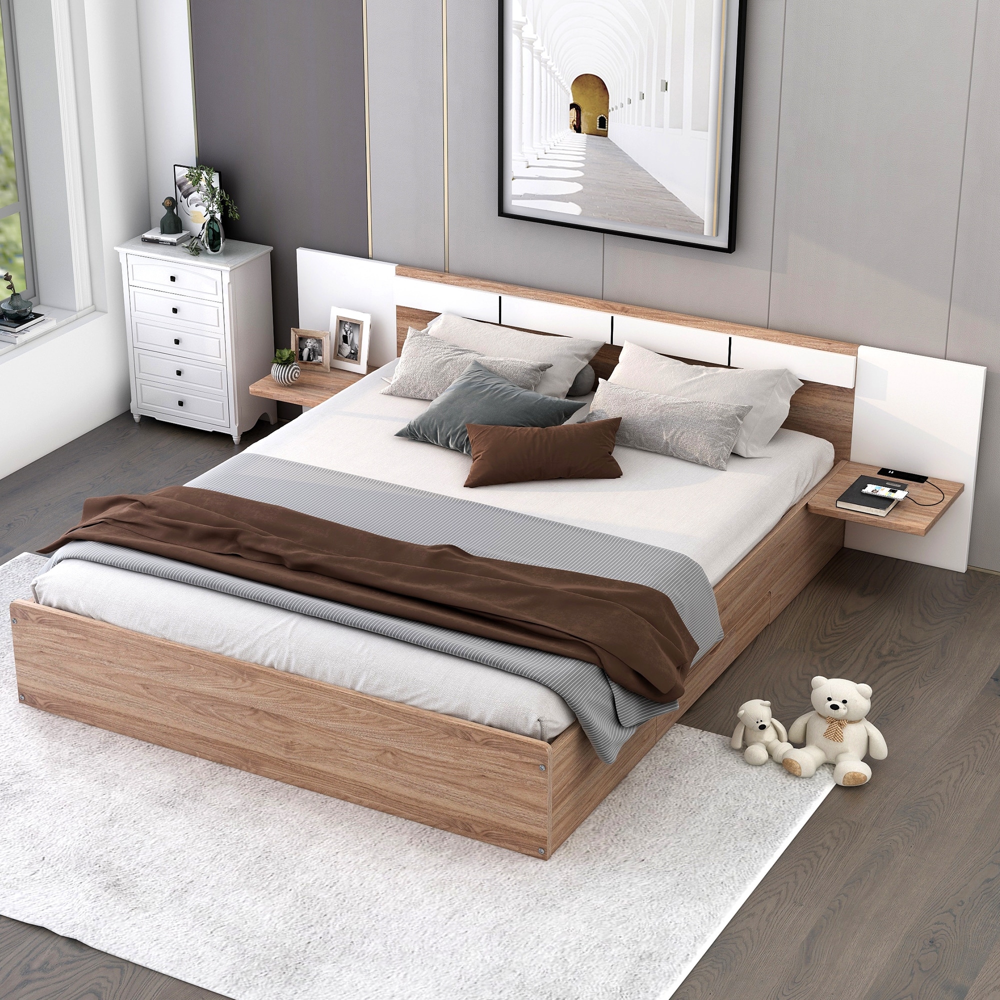 low profile platform bed design ideas