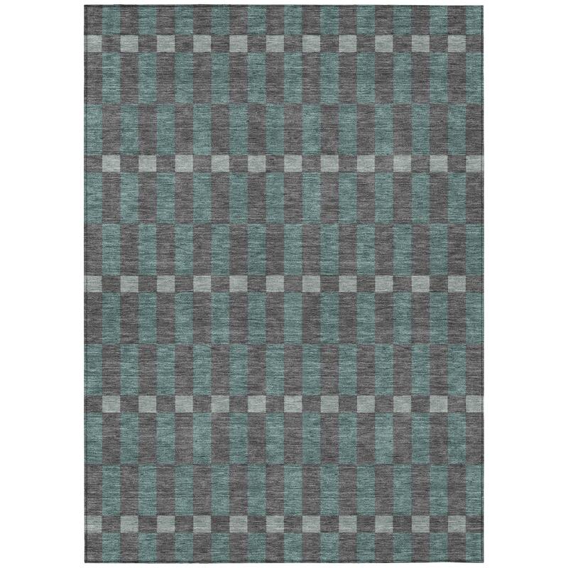Machine Washable Indoor/ Outdoor Modern Augusta Chantille Rug