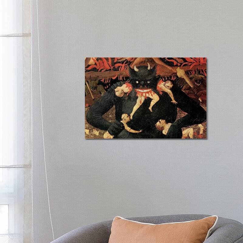 iCanvas "Detail Of Satan Devouring The Damned In Hell, The Last Judgement, c.1431" by Fra Angelico Canvas Print - 18x26x1.5