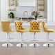preview thumbnail 103 of 125, Velvet Upholstered Nailheads Tufted Swivel Bar Stools (Set of 6) Gold SliverBase Set of 4