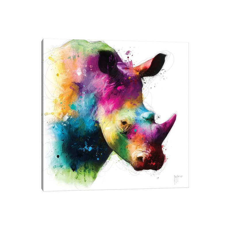iCanvas "Rhinoceros" by Patrice Murciano Canvas Print