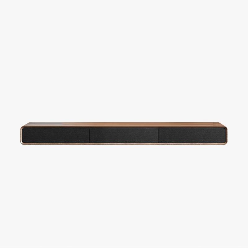 Rectangular TV Stand, Wood Veneer Media Console with 4 Drawers