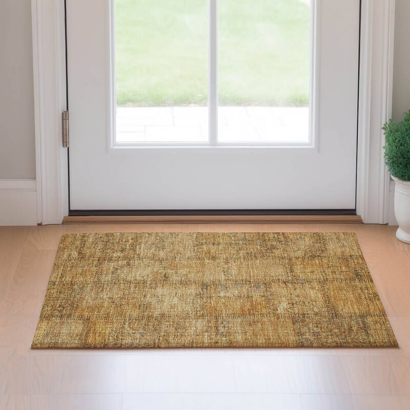 Premium Washable Super Soft Viintage Traditional Mayfield Rug - Copper - 1' 8" x 2' 6" - Rectangle