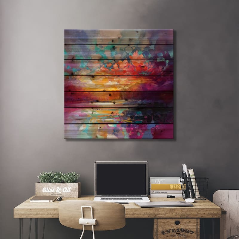 Skye Fragments Print On Wood by Scott Naismith - Multi-Color