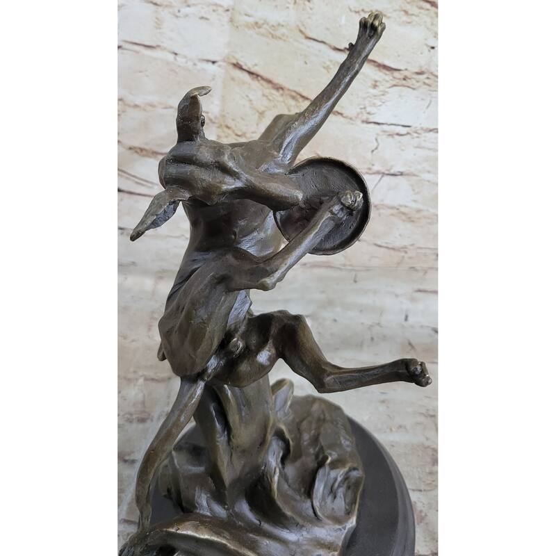 Puppy Dog Catching Frisbee Bronze Sculpture Statue Decor Original Art By Milo