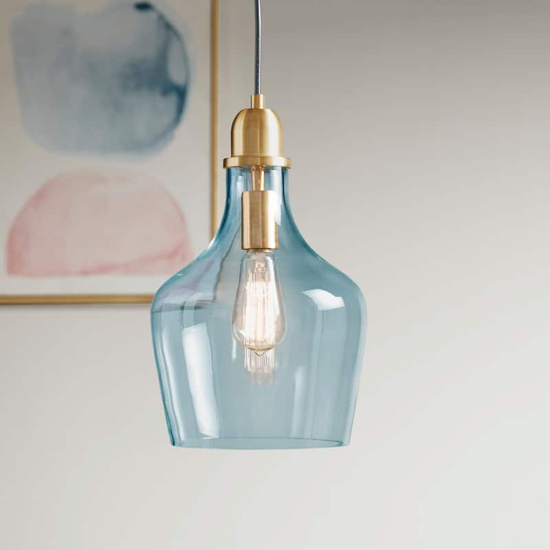 INK+IVY Auburn Bell Shaped Hanging Glass Pendant Light