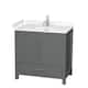 Option Dark Gray / Carrara Cultured Marble Top / Brushed