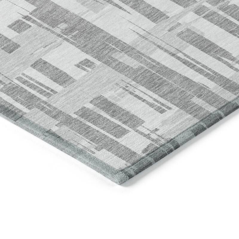 HomeRoots Striped Transitional Rectangle Outdoor Rug