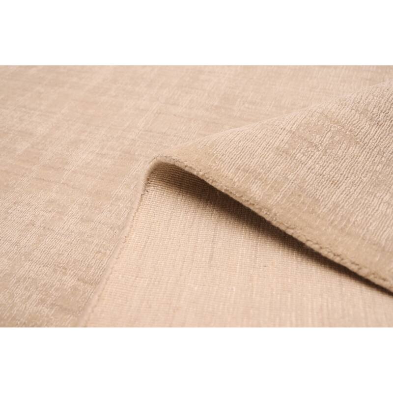 ECARPETGALLERY Hand Loomed Kashkuli Gabbeh Light Khaki Wool Rug - 7'11 x 11'4