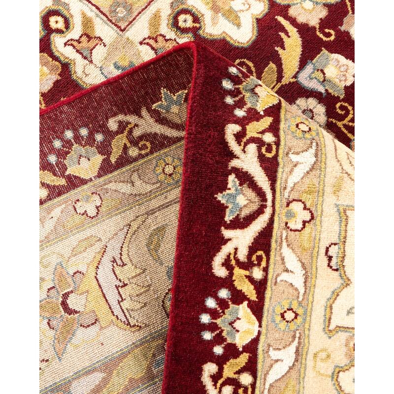 Overton Hand Knotted Wool Vintage Inspired Traditional Mogul Red Area Rug - 9 x 12
