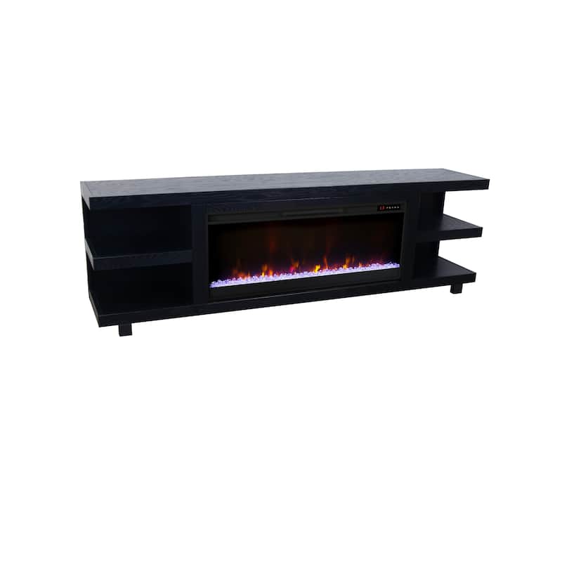 Bridgevine Home Laurel Canyon 82 inch Fireplace TV Stand for TVs up to 90 inches, Minimal Assembly