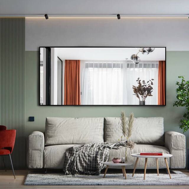 Neutypechic Huge Modern Metal Framed Floor Mirror