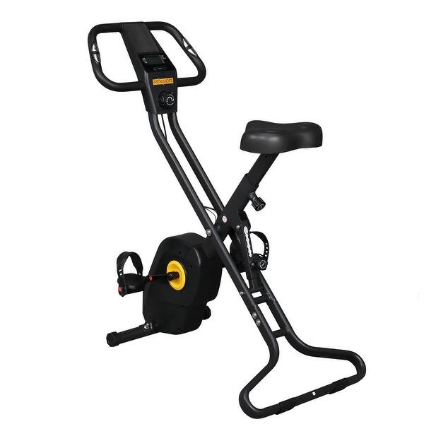 Folding Upright Training Stationary Bike, with 8 Levels of