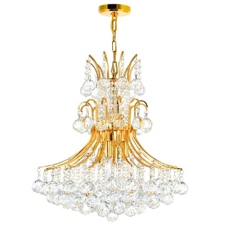 Princess 10 Light Down Chandelier With Gold Finish
