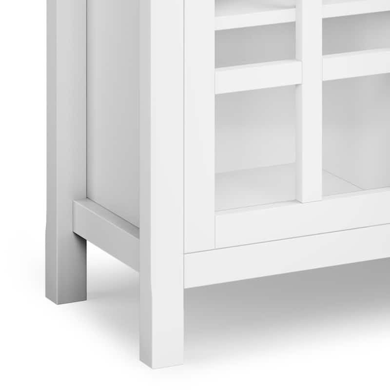 WYNDENHALL Waterloo SOLID WOOD 60 inch Wide Contemporary TV Media Stand For TVs up to 65 inches - 60"w x 17"d x 24" h