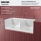 preview thumbnail 7 of 18, Karran 33" Double Bowl Workstation Fireclay Kitchen Sink with Reversible Fluted Apron Front