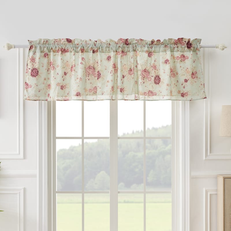 Greenland Home Fashions Antique Rose Valance