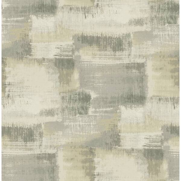 slide 1 of 1, Seabrook Designs Emira Faux Abstract Unpasted Wallpaper - 20.5 in. W x 33 ft. L 20.5 in. W x 33 ft. L - Metallic Champagne & Greige