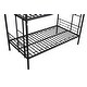 preview thumbnail 9 of 7, Black Sturdy Metal Twin Over Twin Bunk Bed with Full-Length Guard Rails