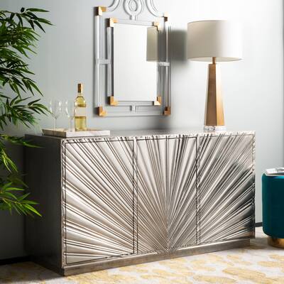 SAFAVIEH Home Sylas Sunburst 3-Door Sideboard - 60"W x 18"D x 32"H